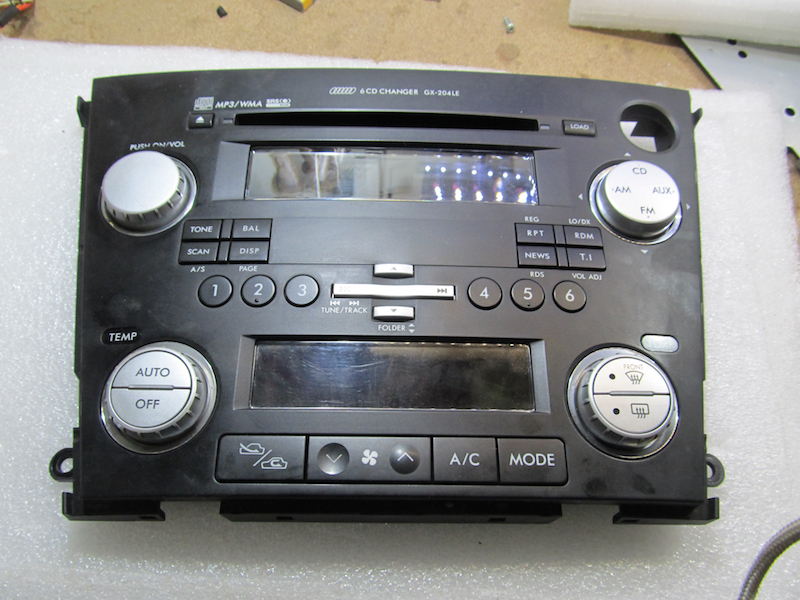 Subaru Outback replacement of the standard radio with Pioneer