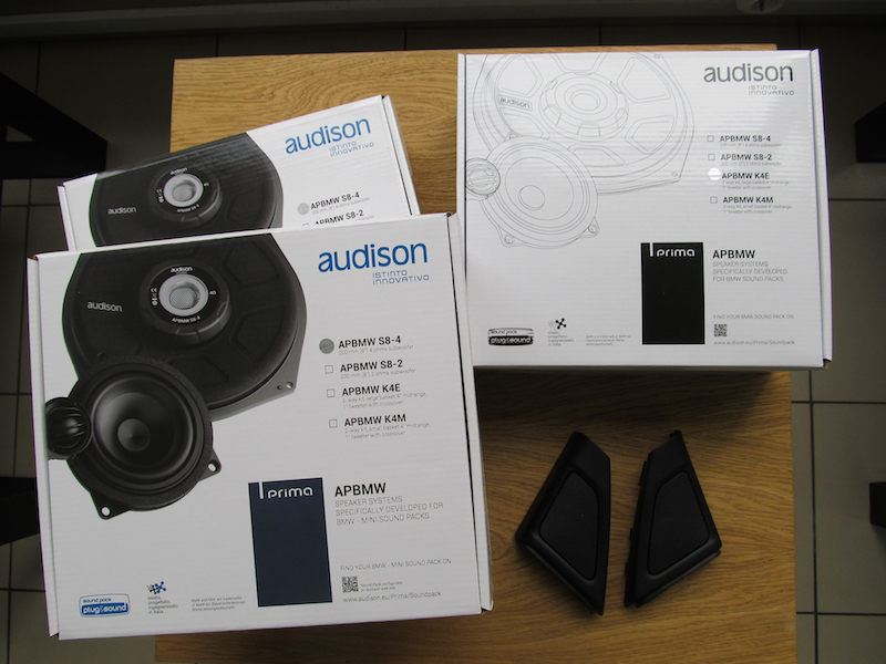 комплект штатної акустики Audison Prima K4E для BMW F10